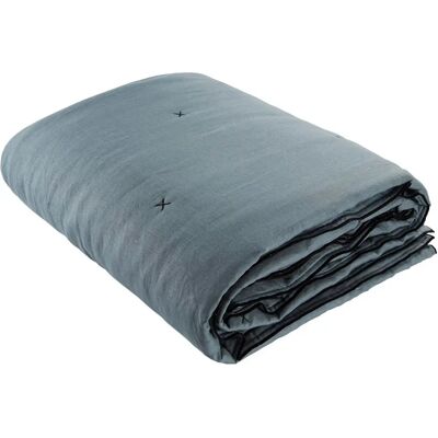 Madura Bed Cover - CARLINA | Natural Linen | Grey-Green - Bed Cover Madura Bed Cover - CARLINA | Natural Linen | Grey-Green - Bed Cover
