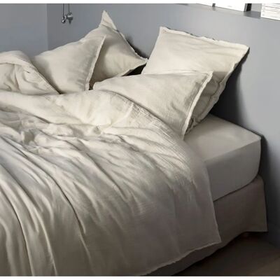 MADURA - LOU ficelle - Beige - Housse de couette - Publicité MADURA - LOU ficelle - Beige - Housse de couette - Publicité