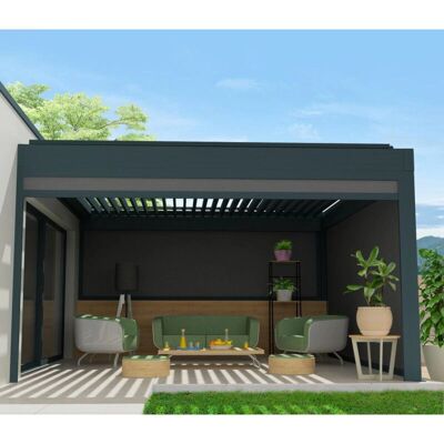 INTERSUN Spinelle 4.00x2.50m Pérgola Cassette - Control remoto, Aluminio, Protección UV INTERSUN Spinelle 4.00x2.50m Pérgola Cassette - Control remoto, Aluminio, Protección UV