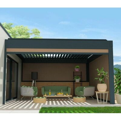 INTERSUN - Caja corredera para pérgola Spinelle 4x2,5m - Motorizada - Antracita INTERSUN - Caja corredera para pérgola Spinelle 4x2,5m - Motorizada - Antracita