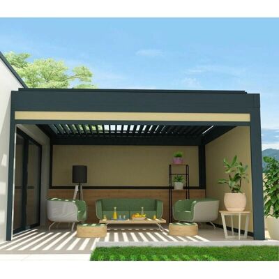 Intersun - Toldo vertical - 4x2,5m - Aluminio, Protección UV, Motorizado Intersun - Toldo vertical - 4x2,5m - Aluminio, Protección UV, Motorizado