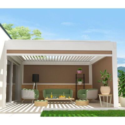 Intersun Toldo vertical 4,50x2,50 m - Motorizado, Blanco, Tramontana Intersun Toldo vertical 4,50x2,50 m - Motorizado, Blanco, Tramontana