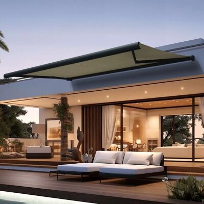 Toldo de capota de aluminio cinabre - 3x2m - Protección UV Toldo de capota de aluminio cinabre - 3x2m - Protección UV