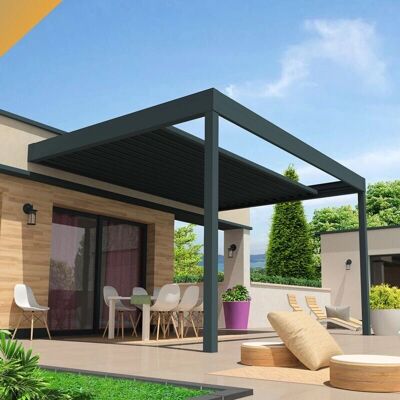 Intersun - Pérgola bioclimática Siroco 4,00x4,109m Control eléctrico - Antracita Intersun - Pérgola bioclimática Siroco 4,00x4,109m Control eléctrico - Antracita