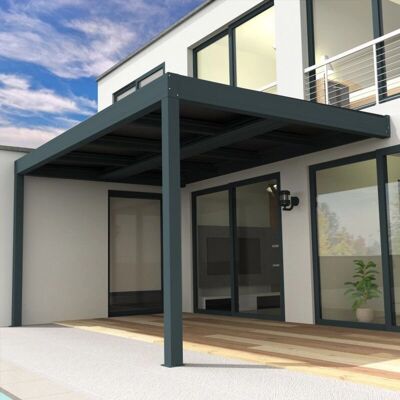 Intersun Pérgola solar Aiguablava 5,78x3,54 m Gris 4000W con Bandeja de cables Intersun Pérgola solar Aiguablava 5,78x3,54 m Gris 4000W con Bandeja de cables