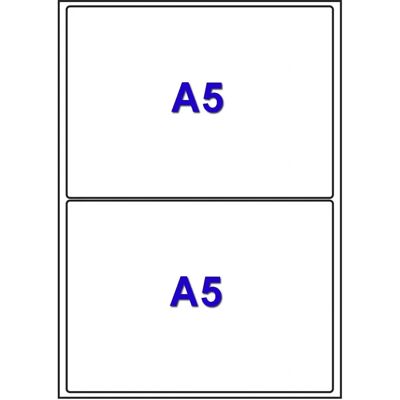 Sans marque - Feuilles A4 2x étiquettes A5 - Etiquettes - Publicité Sans marque - Feuilles A4 2x étiquettes A5 - Etiquettes - Publicité