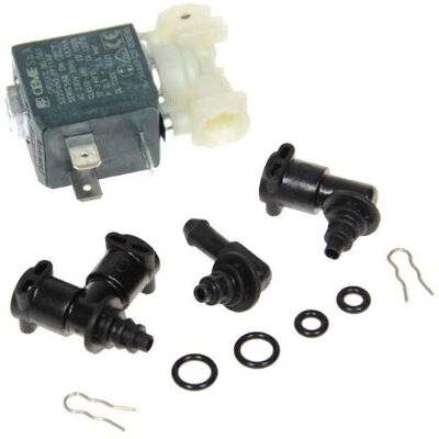 DeLonghi Modèle 5213210171 5510EA2 Electrovanne - Pièce pour machine à café - Publicité DeLonghi Modèle 5213210171 5510EA2 Electrovanne - Pièce pour machine à café - Publicité