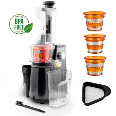 KitchenCook Extracteur De Fruits Et Légumes à Pression Douce 3 Tamis Ultimate - NOIR - Publicité KitchenCook Extracteur De Fruits Et Légumes à Pression Douce 3 Tamis Ultimate - NOIR - Publicité