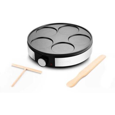 Kitchencook Minicrepe_nx Crêpière électrique - Noir - Revêtement antiadhésif - 1200W - Publicité Kitchencook Minicrepe_nx Crêpière électrique - Noir - Revêtement antiadhésif - 1200W - Publicité