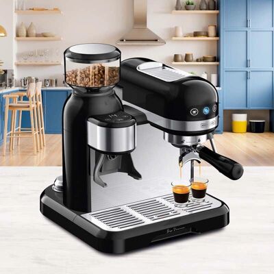 KitchenCook Machine A Expresso Avec Broyeur Big Venise - NOIR - Publicité KitchenCook Machine A Expresso Avec Broyeur Big Venise - NOIR - Publicité