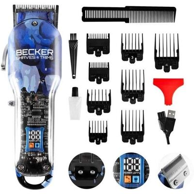 Tondeuse Becker Blue Motion - Sans fil pour cheveux et barbe - Publicité Tondeuse Becker Blue Motion - Sans fil pour cheveux et barbe - Publicité