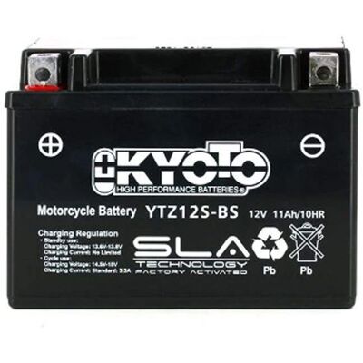 Batterie Kyoto GTZ12S-BS - AGM, Sans Entretien, Prête à l’emploi Batterie Kyoto GTZ12S-BS - AGM, Sans Entretien, Prête à l’emploi