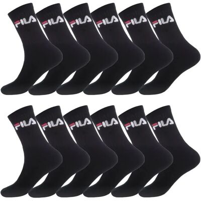 Fila Black Tennis Socks - Pack of 12 Fila Black Tennis Socks - Pack of 12