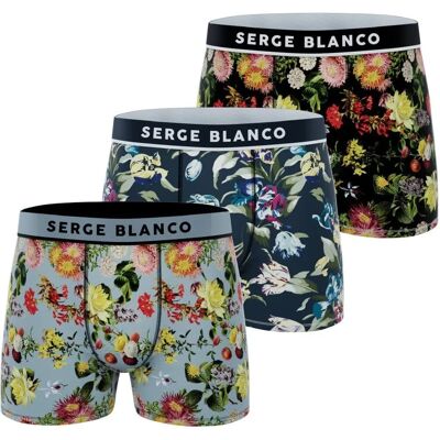 Serge Blanco Modèle Subla3 - Boxers Imprimé Fleuri - Vêtements Décontractés Serge Blanco Modèle Subla3 - Boxers Imprimé Fleuri - Vêtements Décontractés