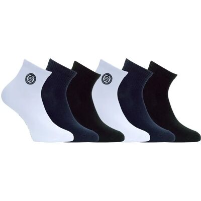 Lot de 6 socquettes en coton peigné Serge Blanco Lot de 6 socquettes en coton peigné Serge Blanco