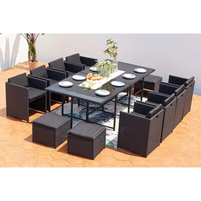 Concept-Usine Miami 12 Juego de Muebles de Exterior Negro Concept-Usine Miami 12 Juego de Muebles de Exterior Negro
