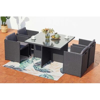 Concept Usine - MIAMI - Nero/Grigio - Salotto giardino Concept Usine - MIAMI - Nero/Grigio - Salotto giardino