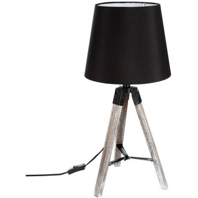 Lampe Atmosphera Runo - Trépied en Bois Scandinave - 58cm - Noir - Publicité Lampe Atmosphera Runo - Trépied en Bois Scandinave - 58cm - Noir - Publicité