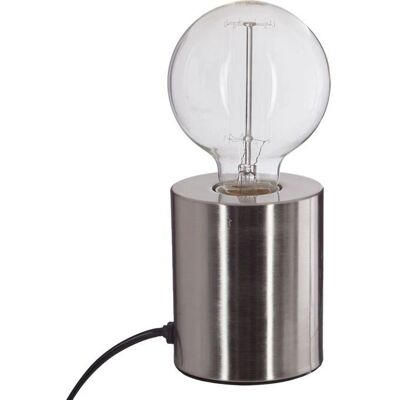 Lampe de table en fer - 10,5cm - Argent - E27 40W - Publicité Lampe de table en fer - 10,5cm - Argent - E27 40W - Publicité