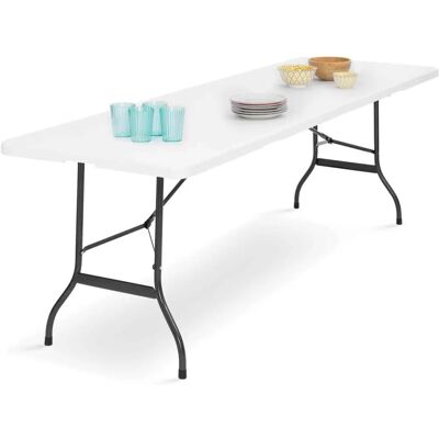 IDMARKET Table Pliable Portable 180cm pour Camping ou Réceptions IDMARKET Table Pliable Portable 180cm pour Camping ou Réceptions
