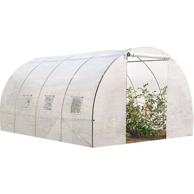 IDMARKET Zebra 4x3M 12M² Gewächshaus - Gartentunnel IDMARKET Zebra 4x3M 12M² Gewächshaus - Gartentunnel