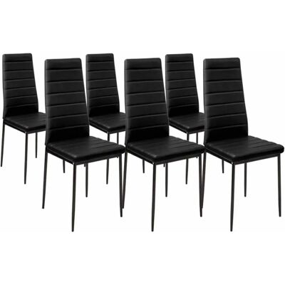 Idmarket - Chaises de salle à manger noires modernes - Lot de 6 - Publicité Idmarket - Chaises de salle à manger noires modernes - Lot de 6 - Publicité