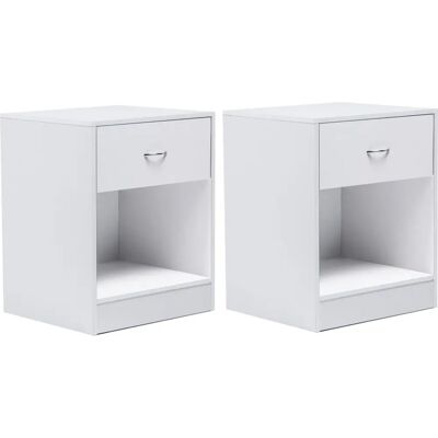 Idmarket - Modello OLGA - Comodini bianchi moderni Idmarket - Modello OLGA - Comodini bianchi moderni