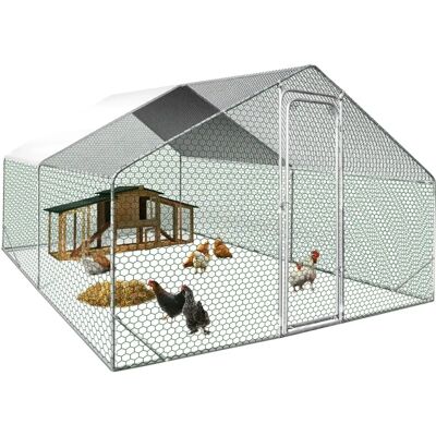 Enclos Poulailler en Acier Galvanisé ID Market - 12 m², Maille 4x3m - Publicité Enclos Poulailler en Acier Galvanisé ID Market - 12 m², Maille 4x3m - Publicité