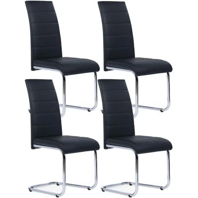 IDMARKET MIA Ensemble de 4 Chaises Noires IDMARKET MIA Ensemble de 4 Chaises Noires