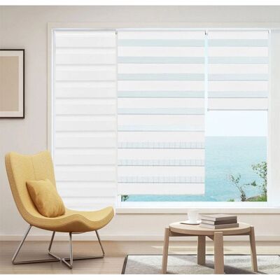 IDMARKET - DayNightZebra - Blanc - 60x170 cm - Roller Blind IDMARKET - DayNightZebra - Blanc - 60x170 cm - Roller Blind