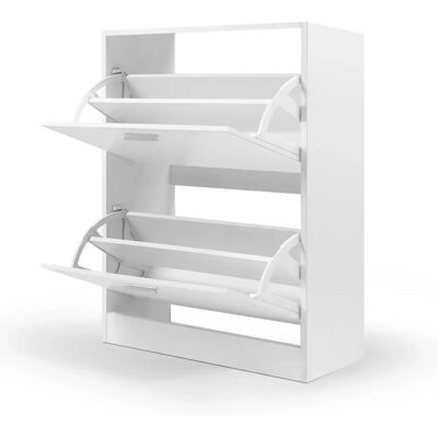 IDMARKET Meuble à 2 Portes Blanc - Gain de Place & Moderne IDMARKET Meuble à 2 Portes Blanc - Gain de Place & Moderne