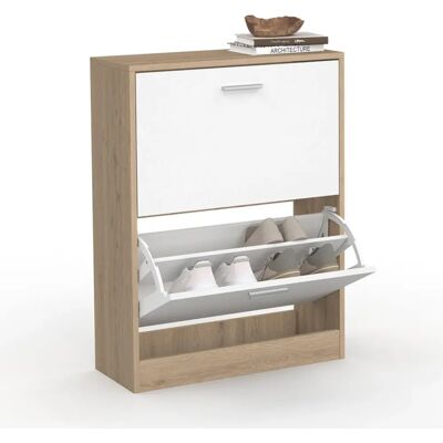 Idmarket Klark Armoire à Chaussures Imitation Hêtre - 2 Portes - Publicité Idmarket Klark Armoire à Chaussures Imitation Hêtre - 2 Portes - Publicité