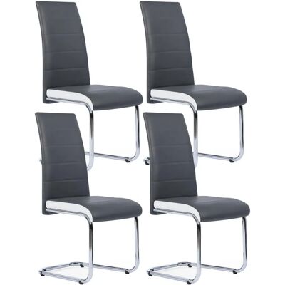 IDMARKET Sedie MIA Grigie - Set di 4 IDMARKET Sedie MIA Grigie - Set di 4