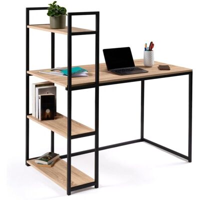 IDMARKET Scrivania stile industriale Detroit con mensole IDMARKET Scrivania stile industriale Detroit con mensole
