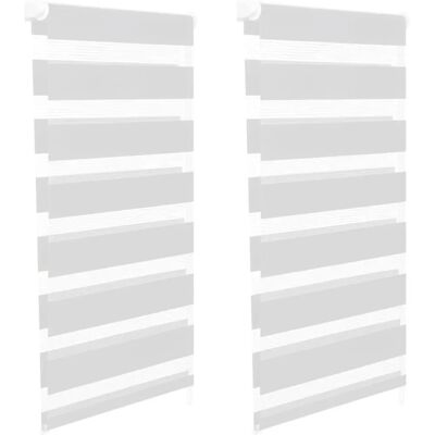 IDMARKET Tende a rullo zebrato - 55x170cm - Bianco IDMARKET Tende a rullo zebrato - 55x170cm - Bianco