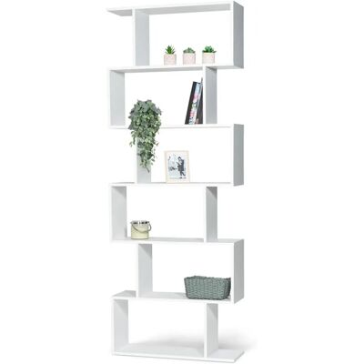 Libreria Sofia a forma di S di Idmarket - 189cm Libreria Sofia a forma di S di Idmarket - 189cm