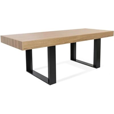 Mesa de comedor IDMARKET Phoenix - 8/10 Plazas - Moderna Madera y Negro Mesa de comedor IDMARKET Phoenix - 8/10 Plazas - Moderna Madera y Negro