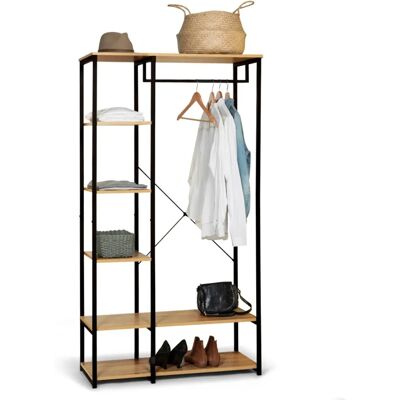 IDMARKET Armoire Modulaire avec Étagères - Style Industriel - Publicité IDMARKET Armoire Modulaire avec Étagères - Style Industriel - Publicité
