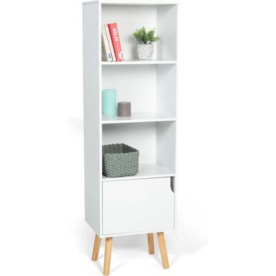 Libreria scandinava bianca Idmarket Emmie - Mobile di stoccaggio Libreria scandinava bianca Idmarket Emmie - Mobile di stoccaggio