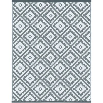 IDMARKET Tapis Extérieur - 180x280cm Gris Géométrique - Publicité IDMARKET Tapis Extérieur - 180x280cm Gris Géométrique - Publicité