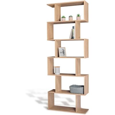 Idmarket Étagère en forme de S bois chêne 189cm - Publicité Idmarket Étagère en forme de S bois chêne 189cm - Publicité