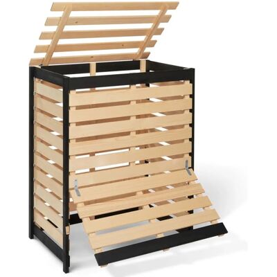 Idmarket Holzkomposter 360L - Gartenabfallbehälter Idmarket Holzkomposter 360L - Gartenabfallbehälter
