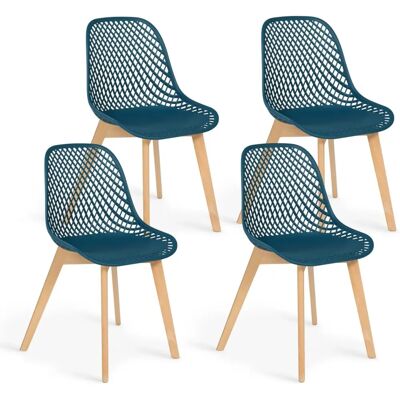 IDMARKET Mandy Blaue Enstühle - Modernes Skandinavisches Design IDMARKET Mandy Blaue Enstühle - Modernes Skandinavisches Design