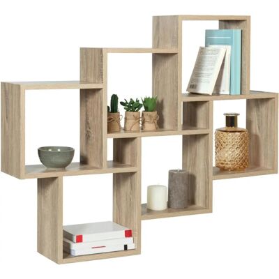 IDMARKET Mensola a muro in legno di faggio - Decorazione moderna, facile da installare IDMARKET Mensola a muro in legno di faggio - Decorazione moderna, facile da installare