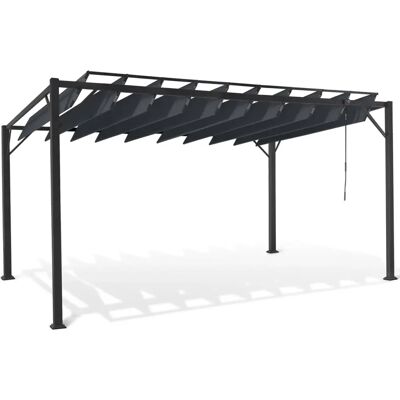 IDMARKET Pergola mit verstellbaren Lamellen 3x4m IDMARKET Pergola mit verstellbaren Lamellen 3x4m