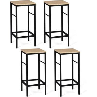 IDMARKET Stile Industriale 4 Sgabelli da Bar IDMARKET Stile Industriale 4 Sgabelli da Bar