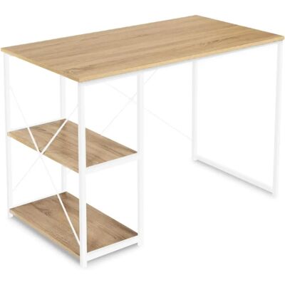 IDMARKET Detroit Schreibtisch - Industrielles Design, Holz, Metall, Weiß IDMARKET Detroit Schreibtisch - Industrielles Design, Holz, Metall, Weiß