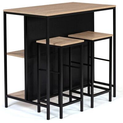 Idmarket Detroit industrielles Bar-Set Idmarket Detroit industrielles Bar-Set