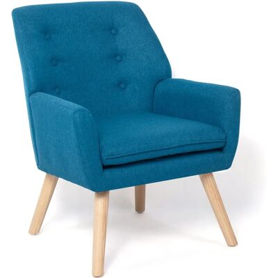 IDMARKET Poltrona scandinava blu anatra - Poltrona/Sofà IDMARKET Poltrona scandinava blu anatra - Poltrona/Sofà