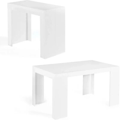IDMARKET Console extensible blanche - 6 places - Publicité IDMARKET Console extensible blanche - 6 places - Publicité